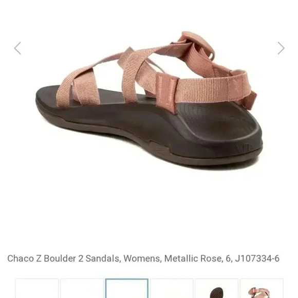 Chaco Z Boulder 2 Sandals - Size W8 Metallic Rose - Picture 4 of 12